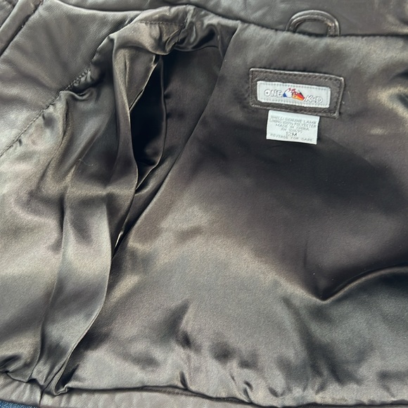 🤎Like new One Kid Unisex Genuine Lamb Leather infant jacket Brown 12 months - Picture 13 of 15